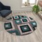 Flash Furniture Turquoise 5' x 5' Round Modern Geometric Area Rug OK-HCF-7146ATUR-5R-TUR-GG - alternate 8
